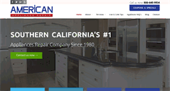 Desktop Screenshot of americanappliancerepair.com